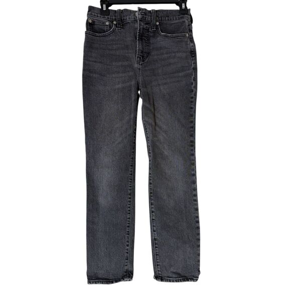 Madewell The Perfect Vintage Black Jean Womens Sz 26 High Rise Straight Leg - Picture 1 of 9
